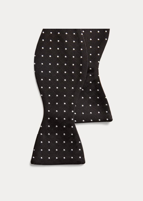 Corbatas Polo Ralph Lauren Hombre Negros / Blancos - Polka-Dot Silk Repp Bow - EASUG9158